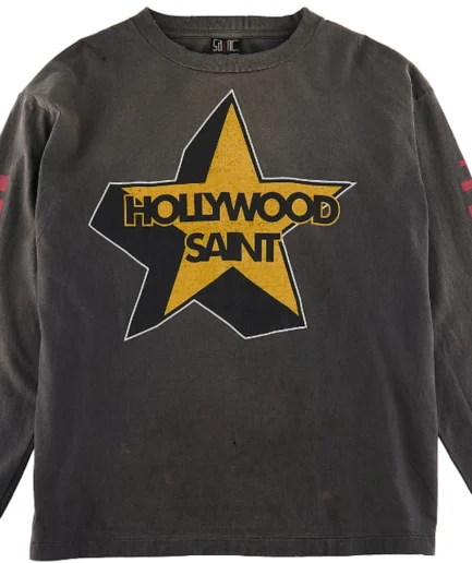 Saint Mxxxxxx Hollywood L S T Shirt Vintage Black